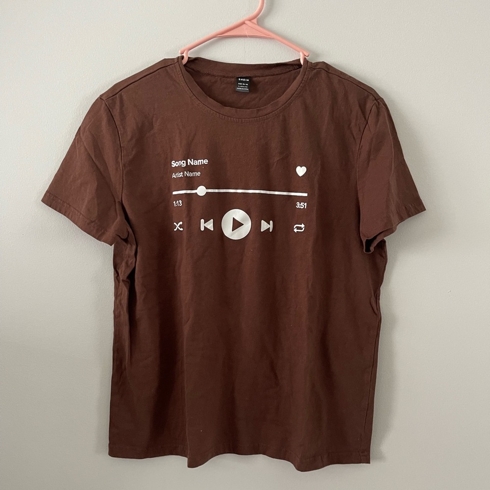 Shein Women Song Brown T-Shirt L